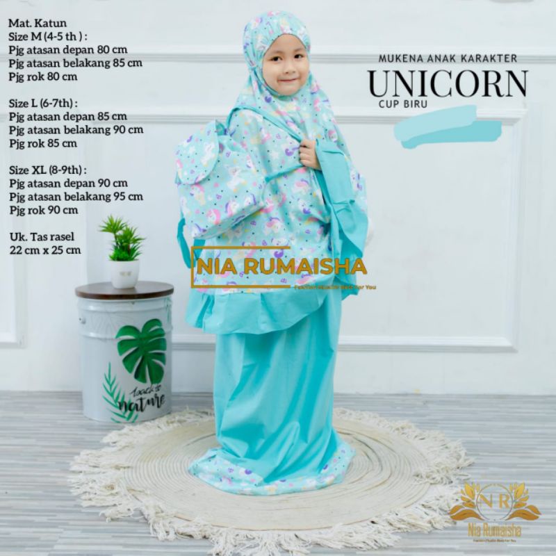 Mukena anak unicorn nia rumaisha