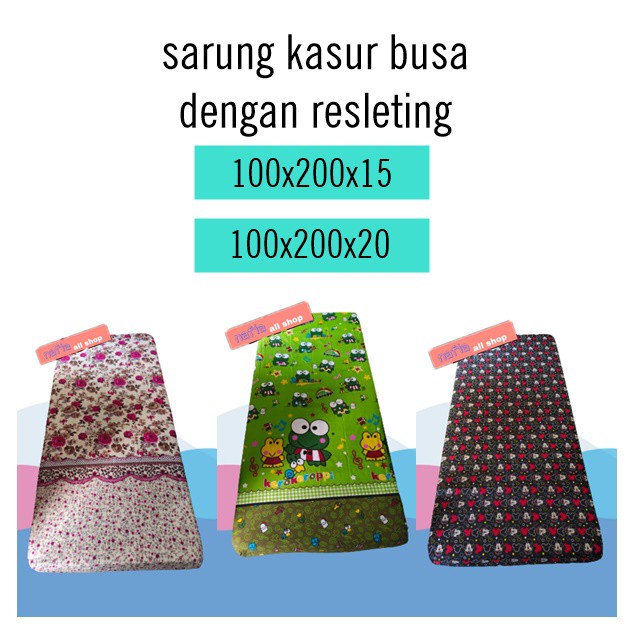 sarung kasur sprei resleting 100x200x15/100x200x20/90x200x20