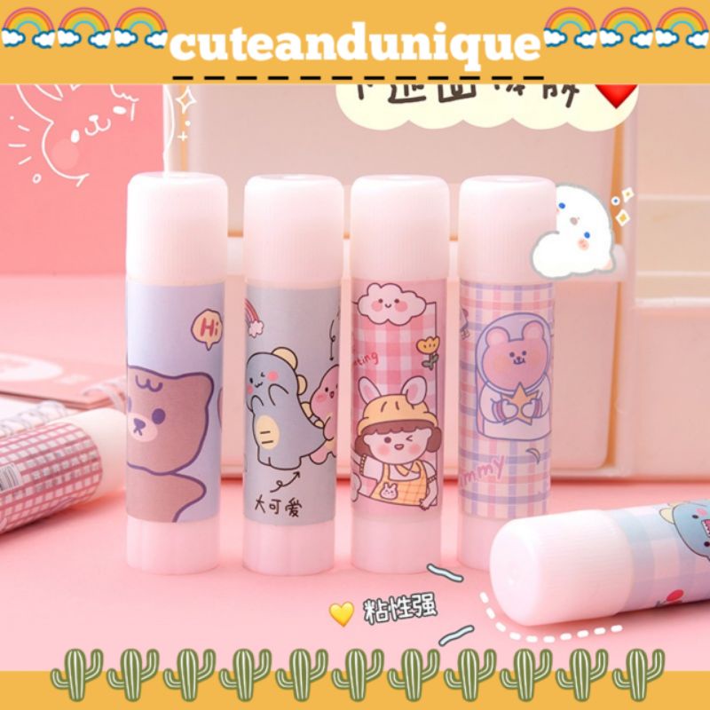 

glue stick lem stik karakter kartun lucu dan unik
