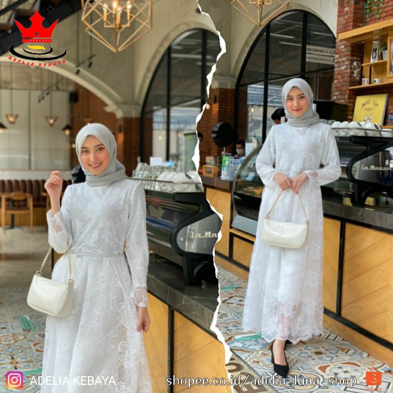 PB&gt; GAMIS KEBAYA ANGGUN / KEBAYA BRUKAT / BAJU GAMIS MODERN / BAJU GAMIS LIS PINGGANG / KEBAYA PESTA