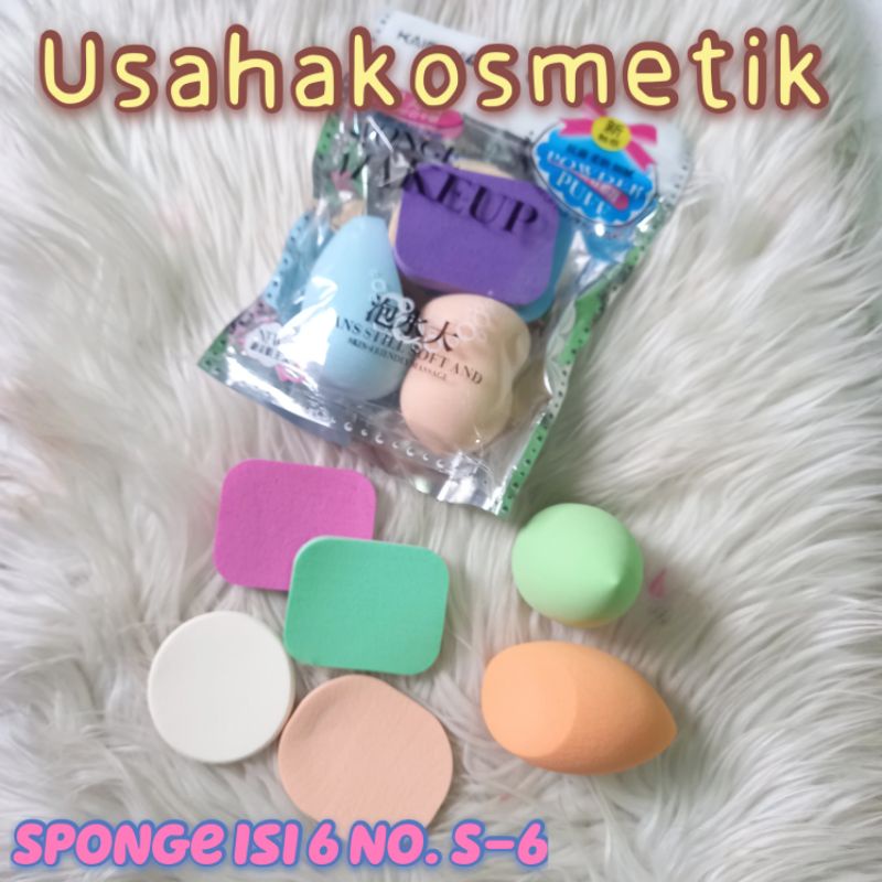 BEAUTY BLENDER SPONGE POWDER SPONGE MAKEUP ISI 6SPONGE NO. S-6