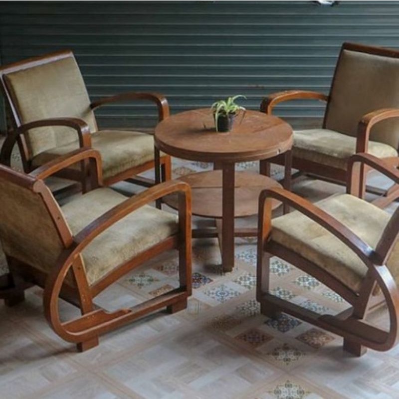 kursi becak kuno antik jati berkualitas