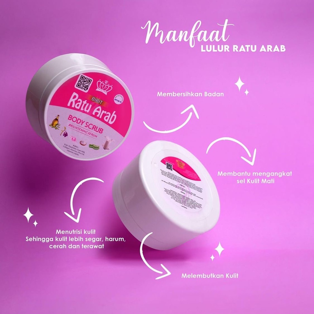 Bibit Ratu Arab Body Scrub Brightening Serum | Lulur Ratu arab Original BPOM