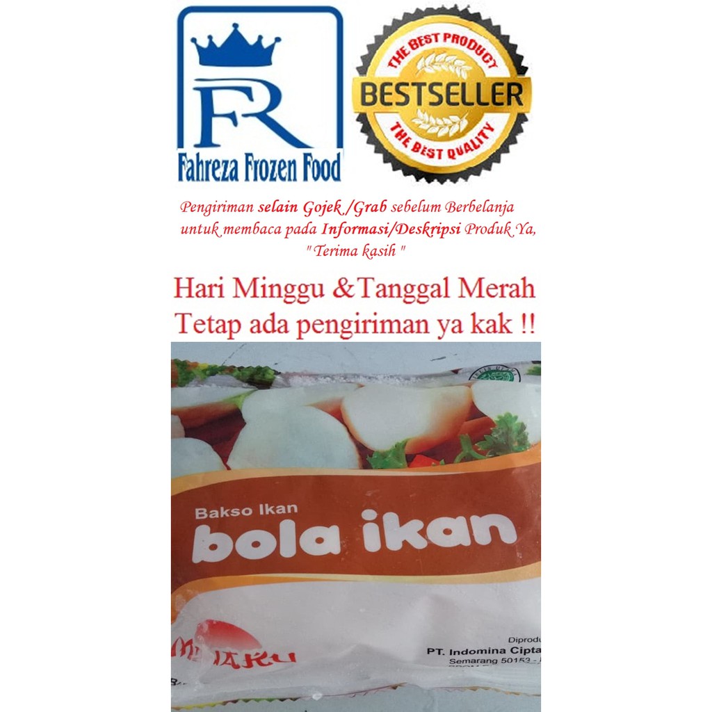 

Bola ikan Minaku 200 Gram harga promo