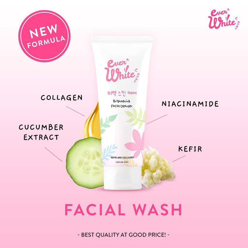 [COD] Everwhite Facial Cleanser | Formula Pencuci Muka Membersihkan dan Mencerahkan dalam 2 Minggu