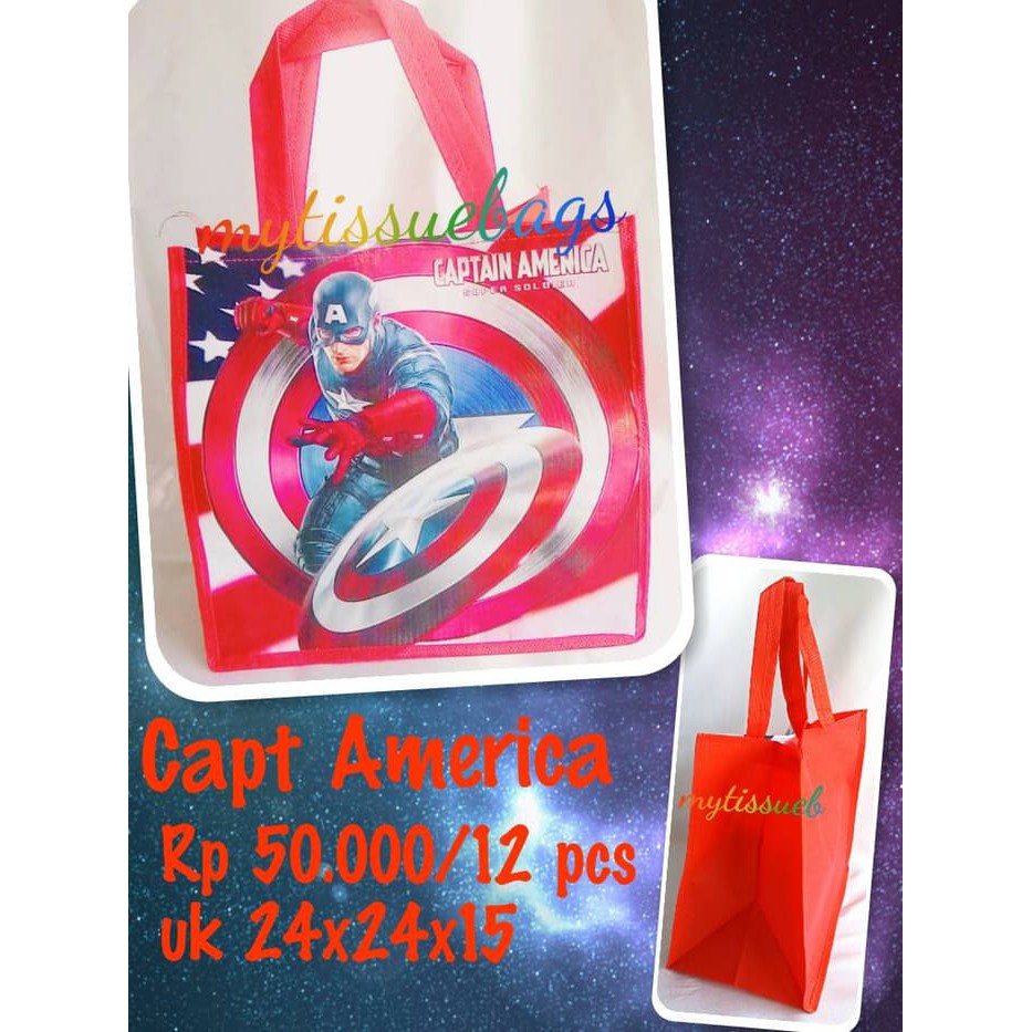 

[PROMO] Tas souvenir ulang tahun captain america/captain america goodiebag