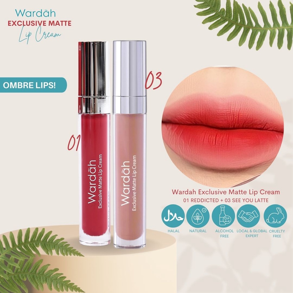 TERMURAH!!!Wardah Exclusive Matte Lip Cream - Warna Intense dan Tahan Lama