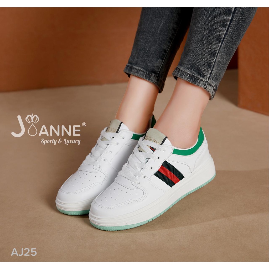 JOANNE SEPATU WANITA LEATHER SNEAKERS SHOES #AJ25 ORIGINAL (SALE)