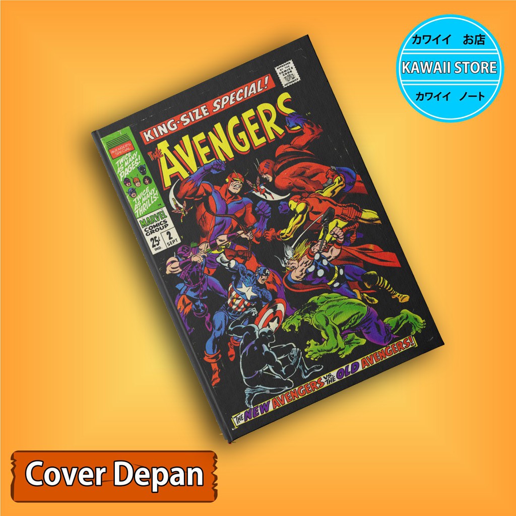 

Notebook / Pocket book Hard Cover Film Marvel Avengers KLASIK COVER 09 uk A5 & A6 / Notes Book