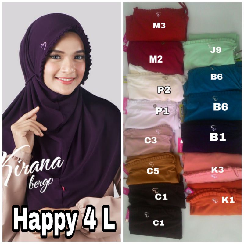 hijab instan happy 4 exlusive L pasmira