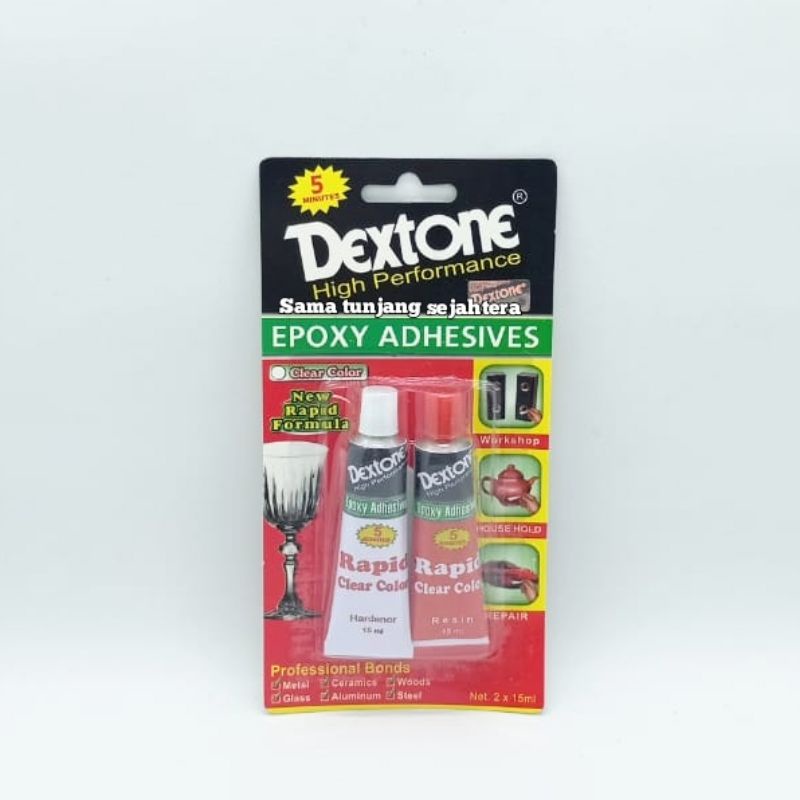 LEM DEXTONE RAPID CLEAR COLOR 5 MENIT / LEM EPOXY ADHESIVES DEXTONE