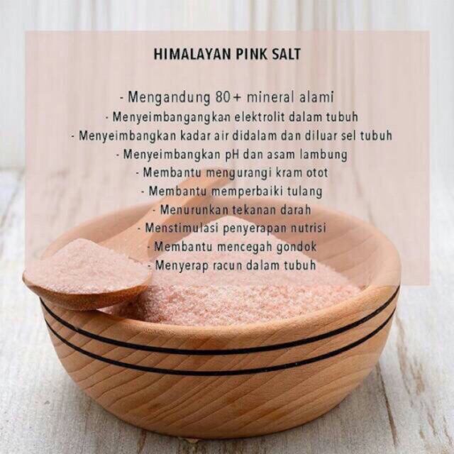 

Himalayan Pink Salt 1kg / Garam Himsalt Pegunungan / Garam Himalaya 1 kg bisa MPASI JSR Zaidul Akbar