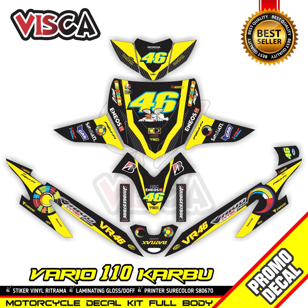 Decal Stiker Vario Lama Striping Vario Lama VR46