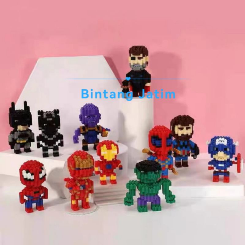 Mainan Blok / Building Blocks / Mainan Balok 3D Super Hero