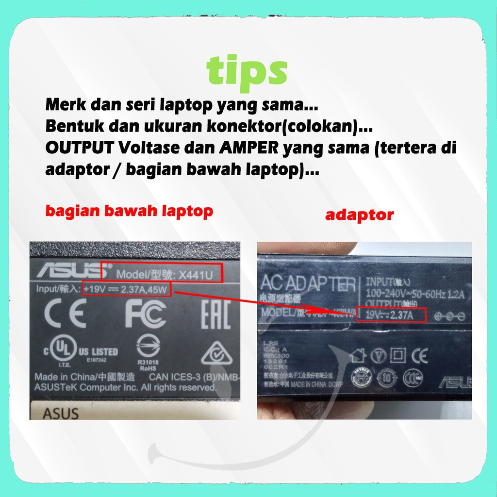 Charger Laptop Asus vivobook X453S X441S X441U X441M X441N X441B