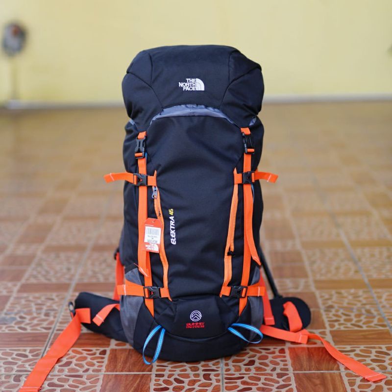 Tas Gunung TNF elextra 45L # Tas Ransel Gunung The North Face 45L # Tas Carrier # Tas outdoor # Tas Hiking Camping Gunung