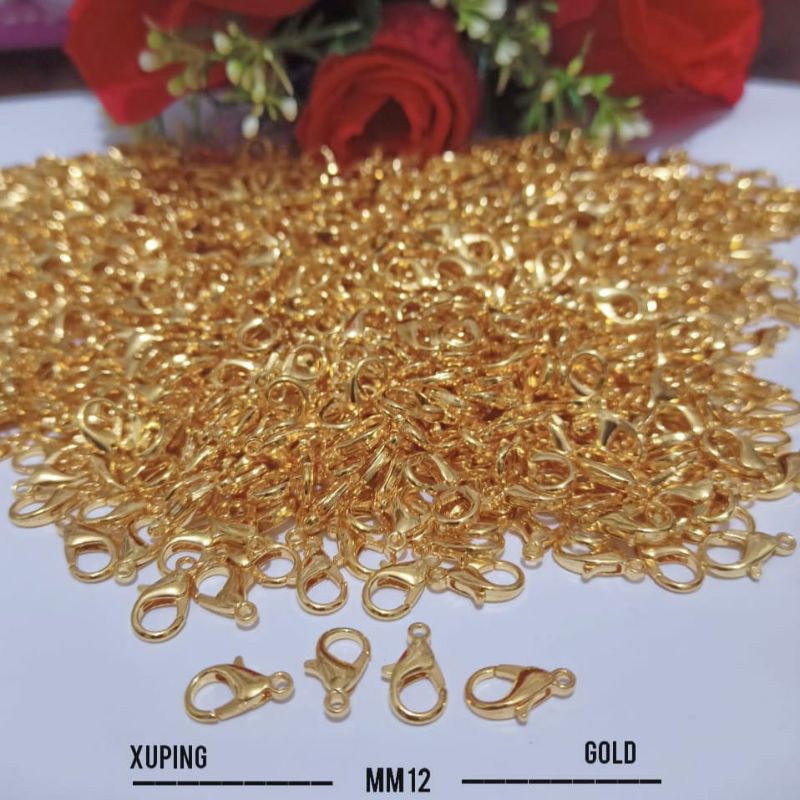 Bahan XUPING premium pengait udang (12 pcs) gold &amp; silver MM12 (COD)