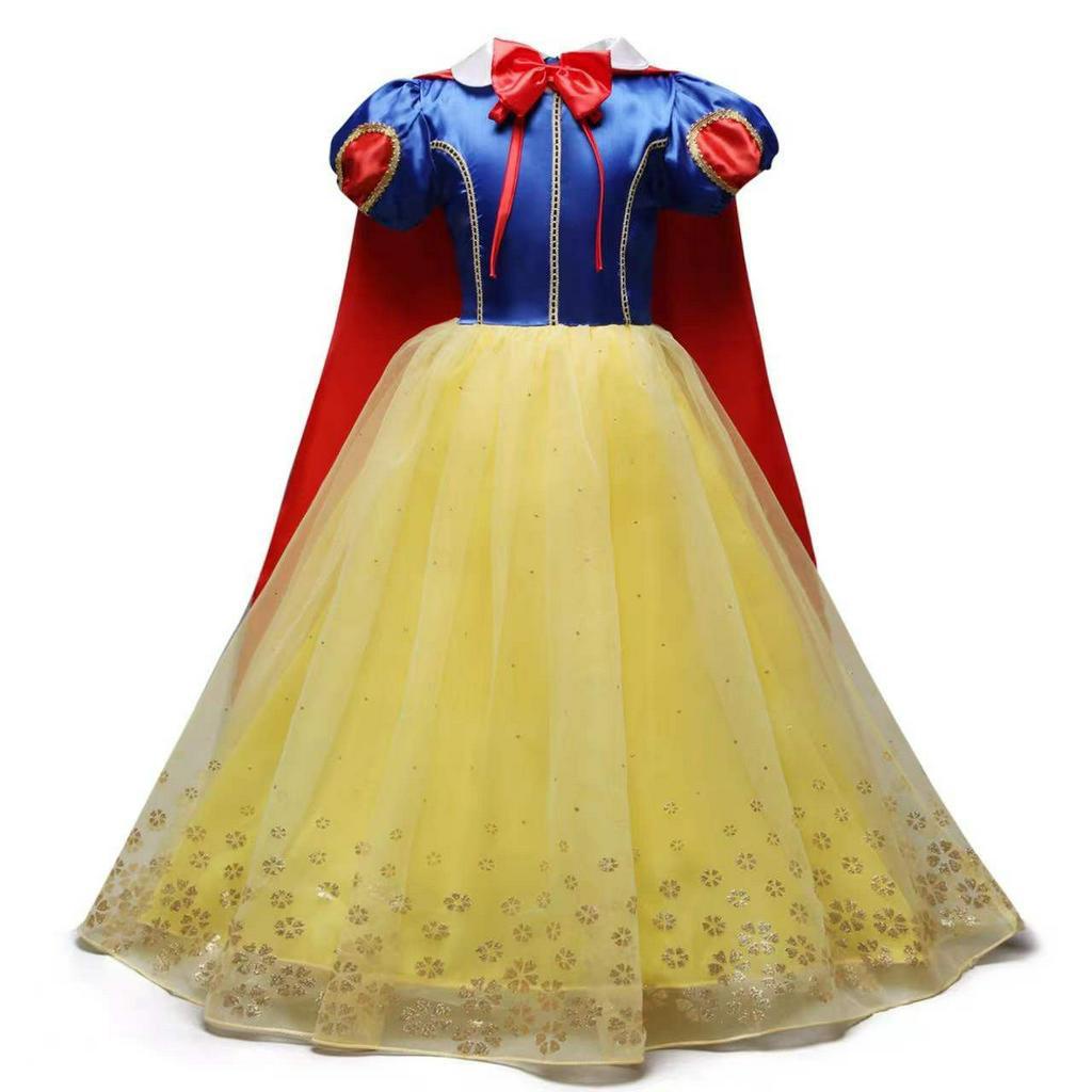 Dress Kostum Pesta Anak Perempuan Snowwhite Jubah Mewah