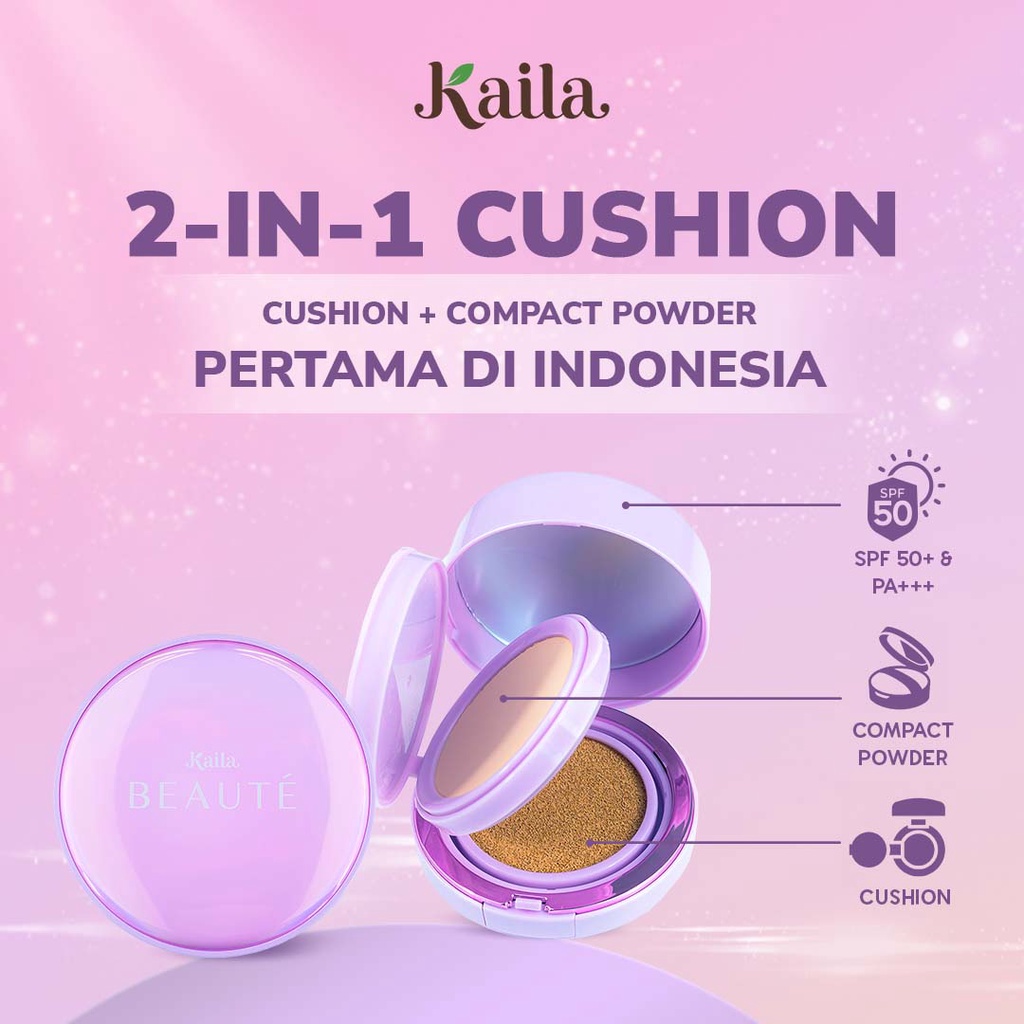 KAILA Beaute 2in1 Cushion + Compact Powder - Alas Bedak - Alas Make Up