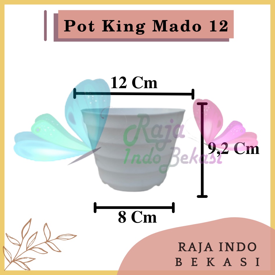 Pot King Mado 12 Putih By Garden Of Love Pot Plastik Mini Kaktus Murah Lucu Mirip Pot Tawon 12