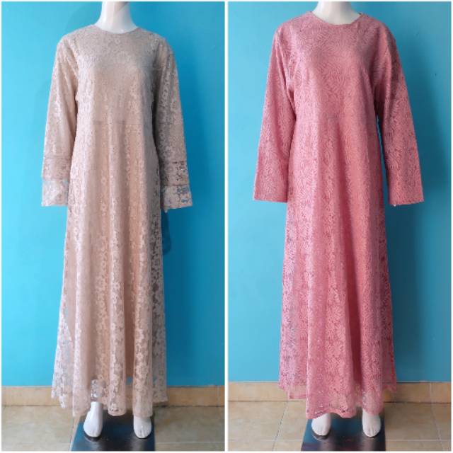 Gamis Brukat Simple & Elegan