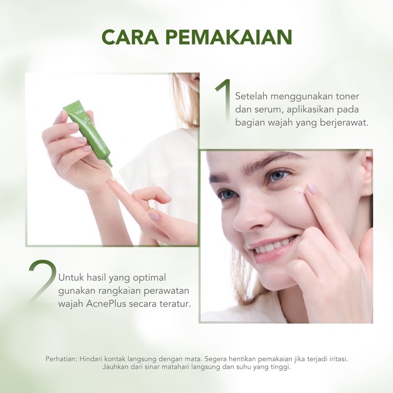 READY! YOU ACNE PLUS TRIPLE ACTION 15GRAM ACNE SPOT ACNE CARE OBAT TOTOL JERAWAT  ACNE TREATMENT ACNE SPOT ACNE CREM ACNE GEL Y.O.U