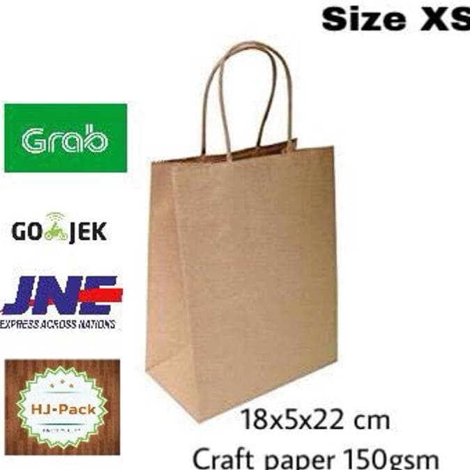 

(TERLARIS) Sale Paperbag/ Paper Bag/ Tas Kertas / Goodie Bag Size Xs 18X5X22