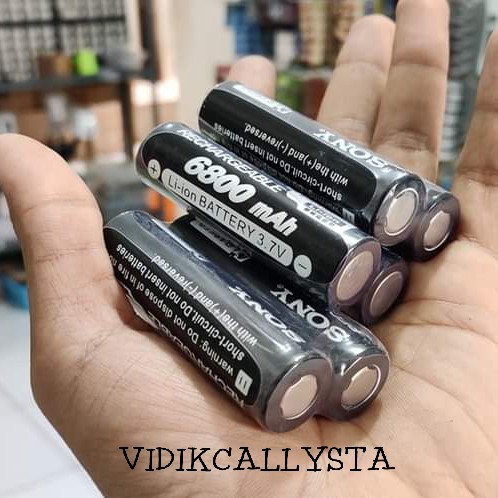 BATU BATEREI BATREI BATTERY SONY 18650 RECHARGEABLE 6800mAh