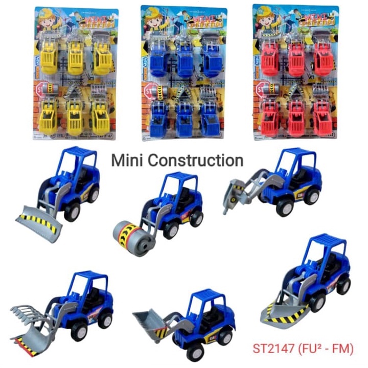 ST 2147 - Mainan Mini Konstruksi Contruction isi 6 pc  ST2147