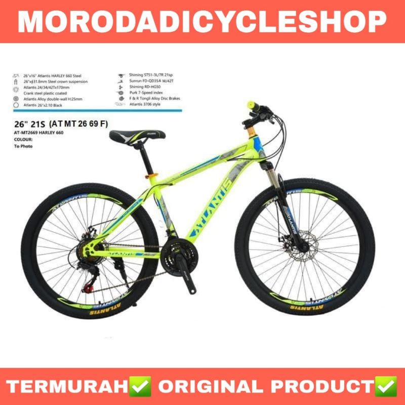 Sepeda Gunung MTB Atlantis AT MT 24 26 27,5 69 21SPEED