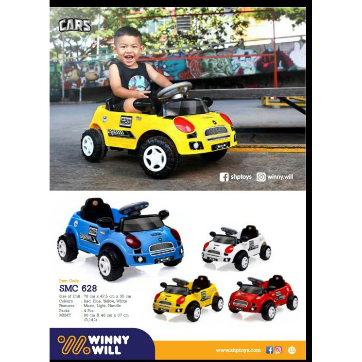 Mainan Anak Mobil Dorong Ride On Mini Cooper SHP SMC 628 Makassar mobil-mobilan