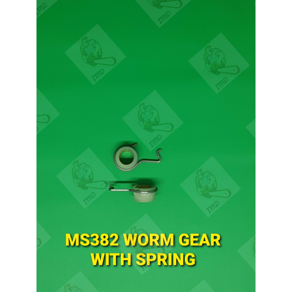 worm gear with spring / gigi pompa oli / gear pompa oli chainsaw / senso  MS170 MS180 MS250 MS382 st
