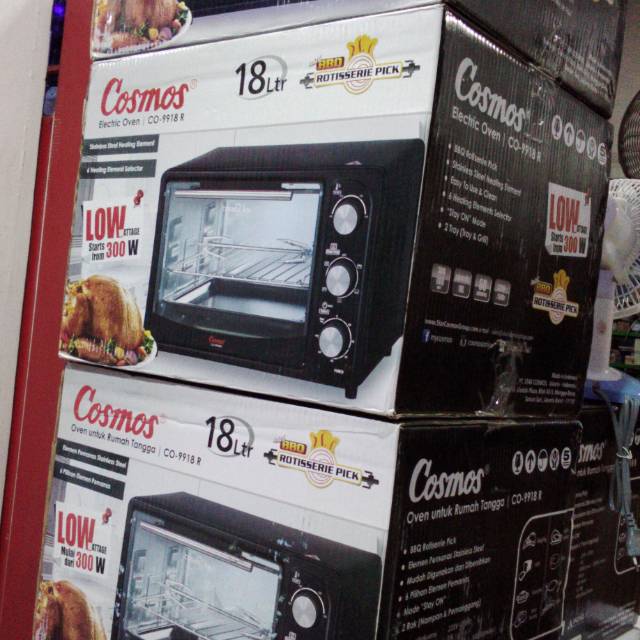 Oven listrik COSMOS 9918 watt kecil