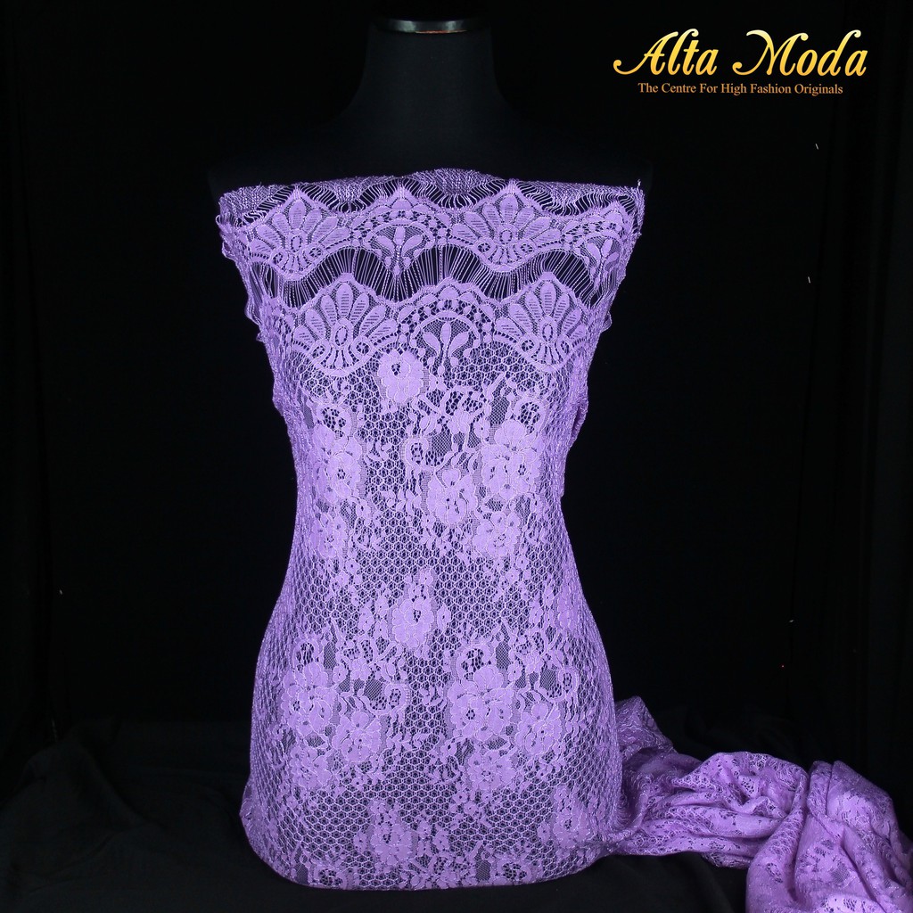 

Alta Moda Brokat Semi Perancis Cord Kraton Bunga Lavender (2.5M)