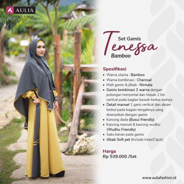Aulia tenessa bamboo gamis ori by aulia fashion