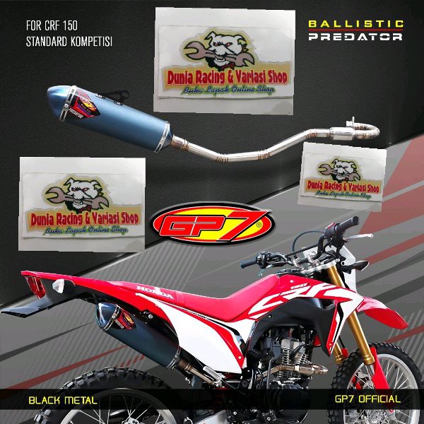 BRILIANT Knalpot CRF 150 GP7 Predator Ballistic standar kompetisi-Knalpot GP7 CRF 150
