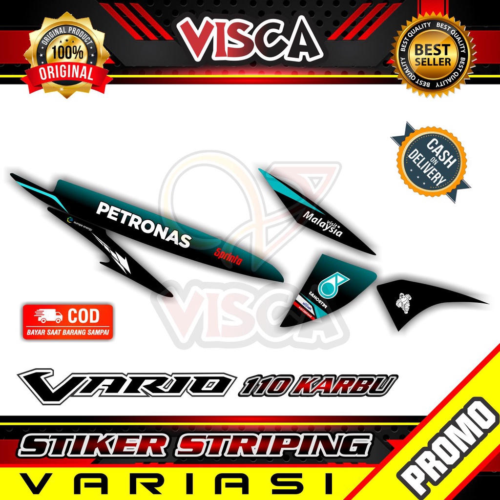 Striping Vario 110 Karbu -  Sticker Striping Variasi Lis Vario 110 Karbu - Striping Hologram Vario 1