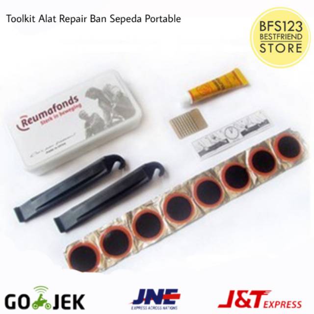 Paket Alat Tambal Ban Sepeda Portable Plus Kotak