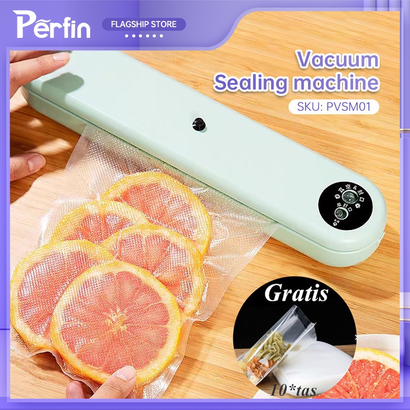 Perfin PVSM01 Vacuum Sealer Makanan Fresh Makanan Food Packing Machine Tas Vakum Gratis