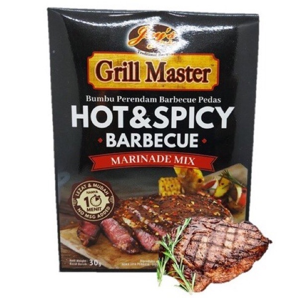 

Jays Grill Marinade Mix Hot and Spicy Barbeque / Bumbu Perendam Steak