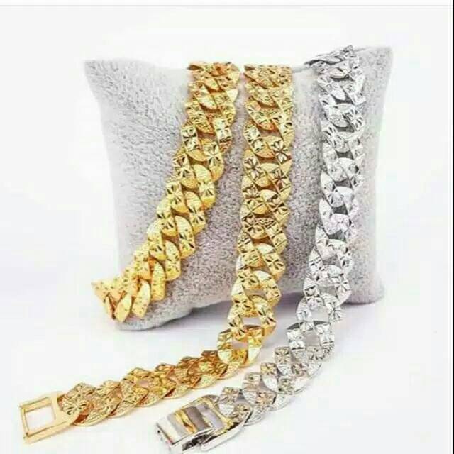 100 % sisik sama seperti foto Gelang Sisik Naga  Rhodium Premium lapis emas terlaris