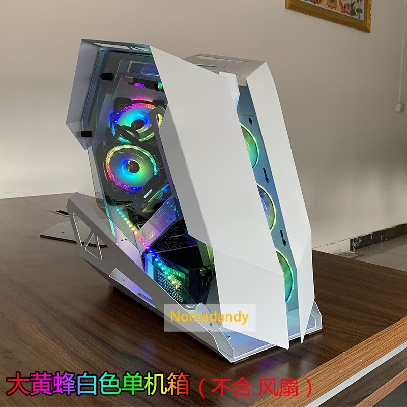 CASING PC GAMING BUMBLEBEE ATX FULL TOWER WHITE AND GREEN