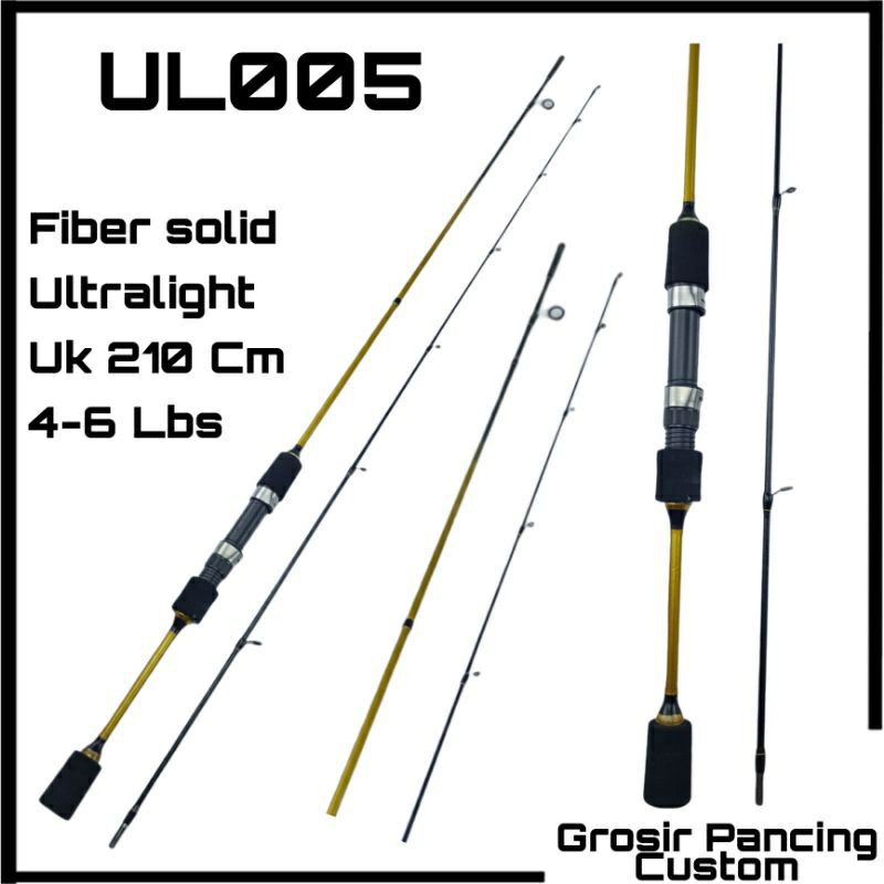 joran ul ultralight ajiro ninja fiber solid 150 165 180 198 210 cm murah cod