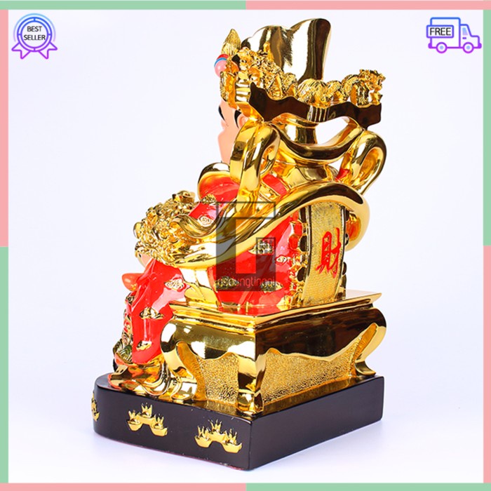 Pajangan Patung Hiasan Hadiah Meja Kantor Dewa Cai Shen Chaisen Amulet Kekayaan Kwan Kong Guan Yu Bumi Maitreya Fengshui Fengsui Feng Shui Rejeki Hoki Meja Altar Sembahyang Batu Giok Resin Rupang Gelang Tasbih Buddha Budha Amitabha Statue Necklace Besar