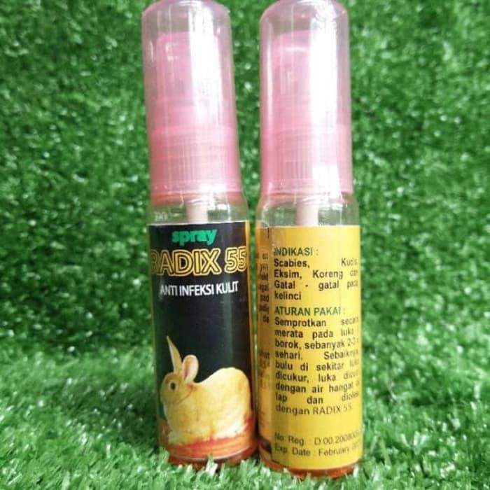 Radix 55 Spray 10 ml - Obat Jamur Scabies Kelinci