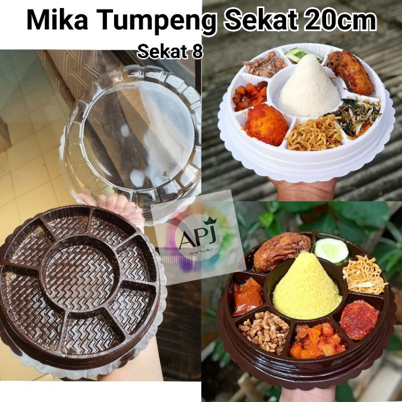 Mika Tumpeng Sekat 20cm / Mika Tumpeng Sekat 8 / CT 20 / Mika Tumpeng Plastik Sekat
