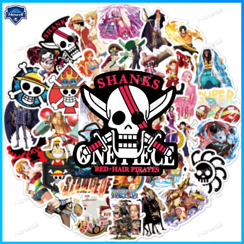 Stiker Motif Anime One Piece Tahan Air Untuk Helm Motor