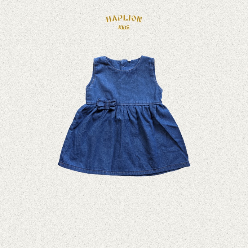 Dress Jeans Tanpa Lengan Kutung Anak Perempuan 1 - 6 Tahun | Haplion Kidswear