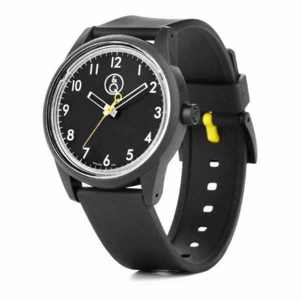 Q&Q QnQ QQ Smile Solar Full Black Hitam RP00J018Y Original