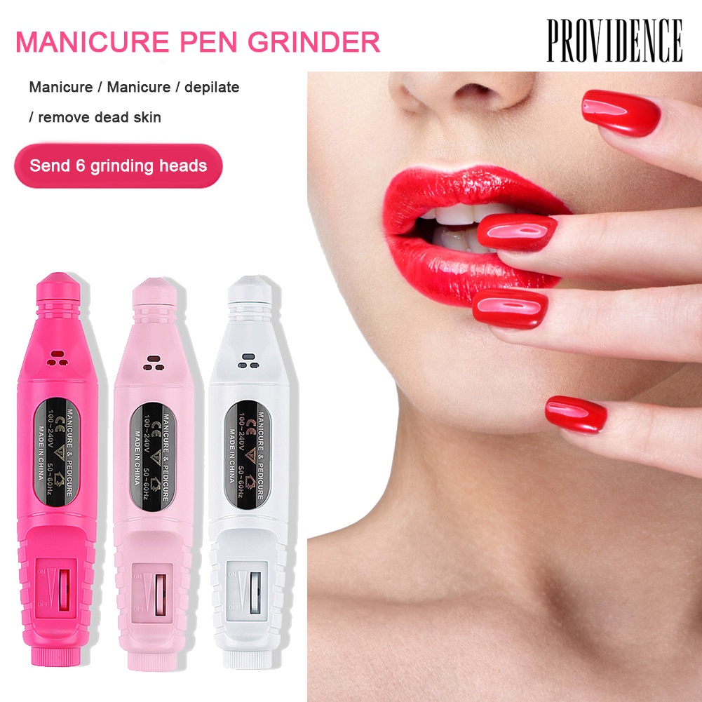 Providence Electric Nail File Polishing Drill Pen Bits Kit Salon Pedicure Manicure Machine